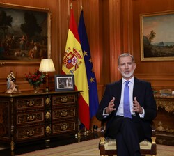 El Rey durante el Mensaje de Navidad
